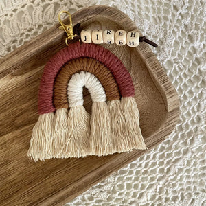 "Jireh" Macrame Rainbow Keychain