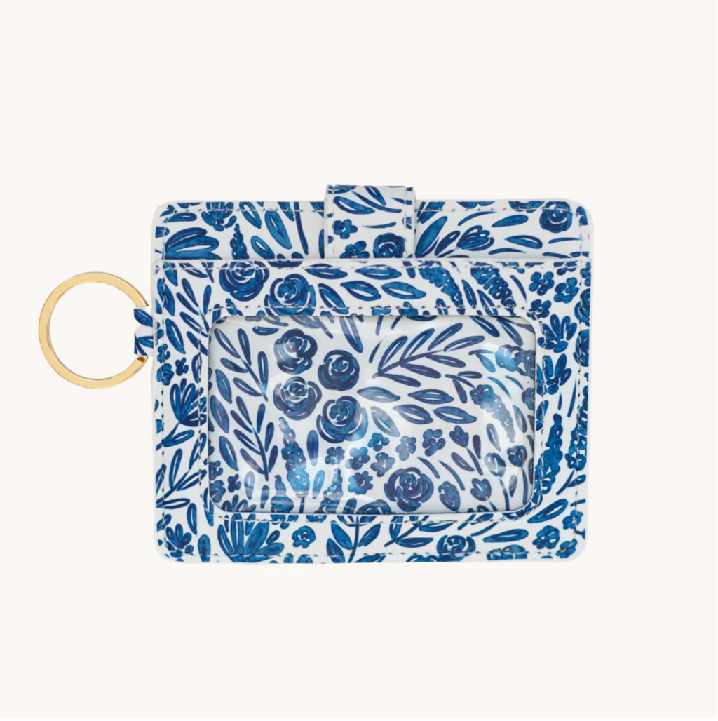 Wristlet Wallet- Blue Floral