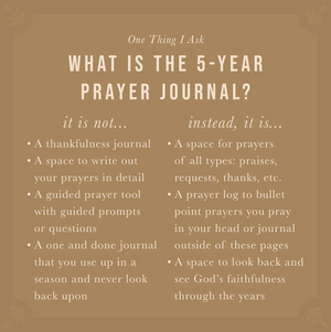 One Thing I Ask | 5-Year Prayer Journal: Edinburgh Theme