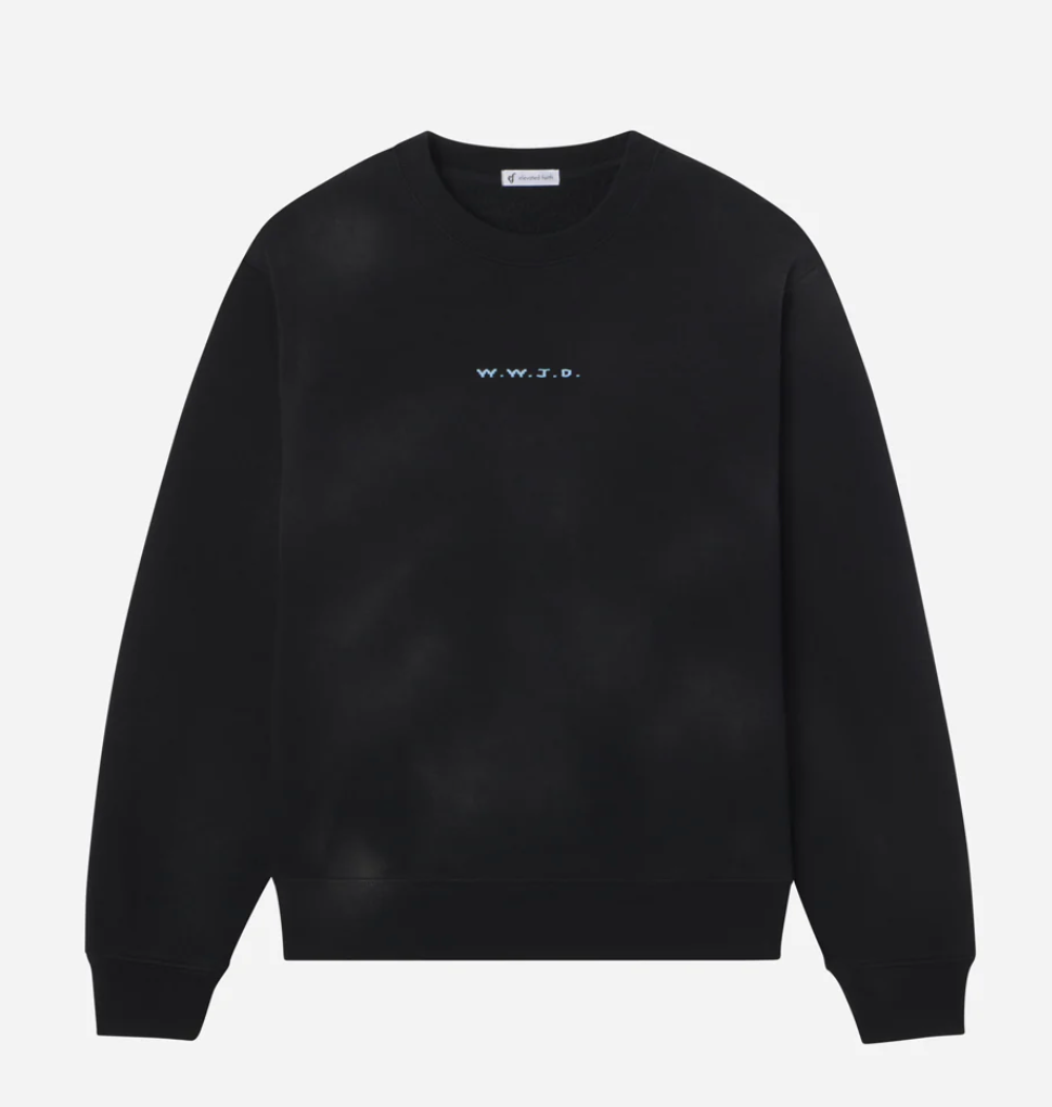 "WWJD" Black Unisex Crewneck Sweatshirt