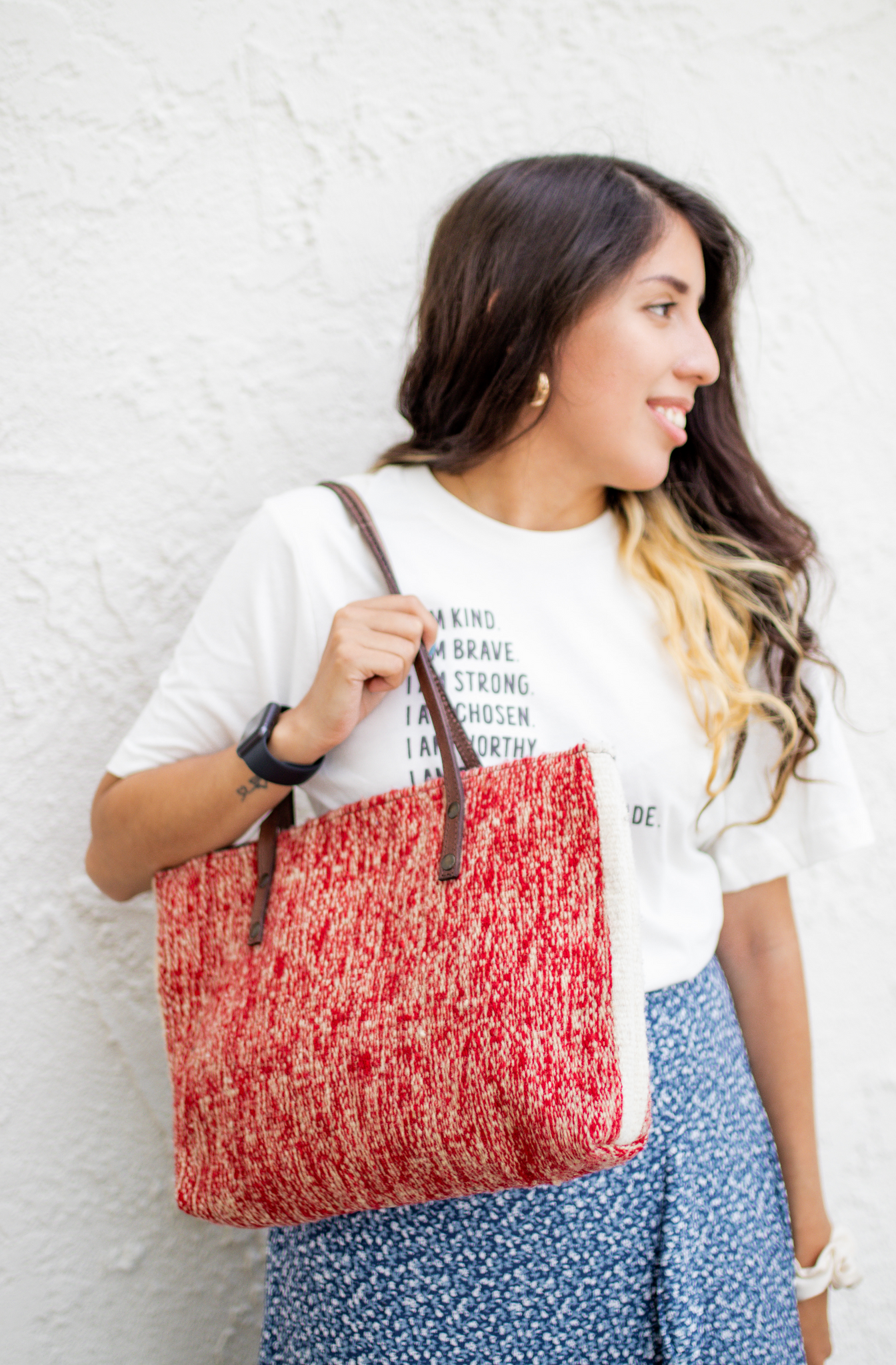 Oaxaca Collection | Genuine Wool Purse in Rustic Red