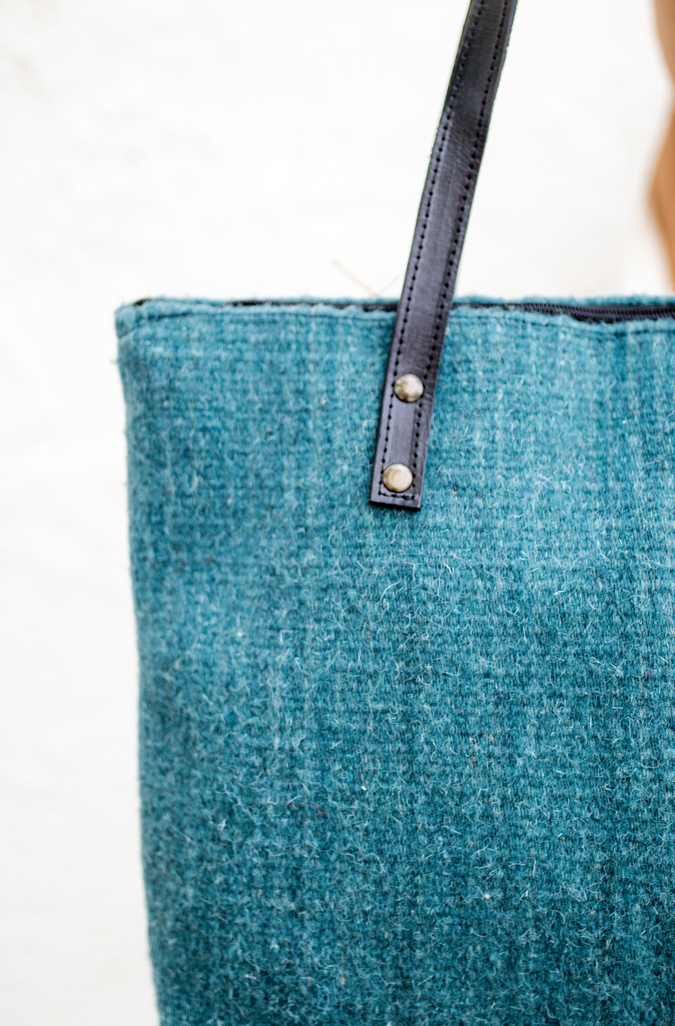Oaxaca Collection | Genuine Wool Purse in Aqua Blue