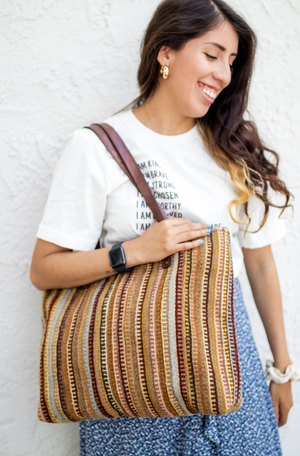 Oaxaca Collection | Genuine Wool Purse in Brown