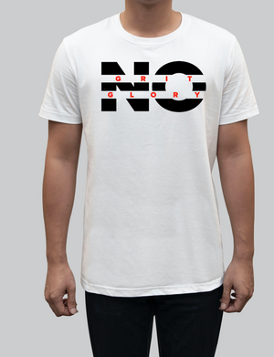 "No Grit, No Glory" Tee in White