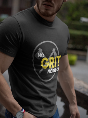"No Grit, No Glory" Tee in Black