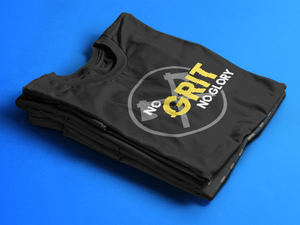 "No Grit, No Glory" Tee in Black